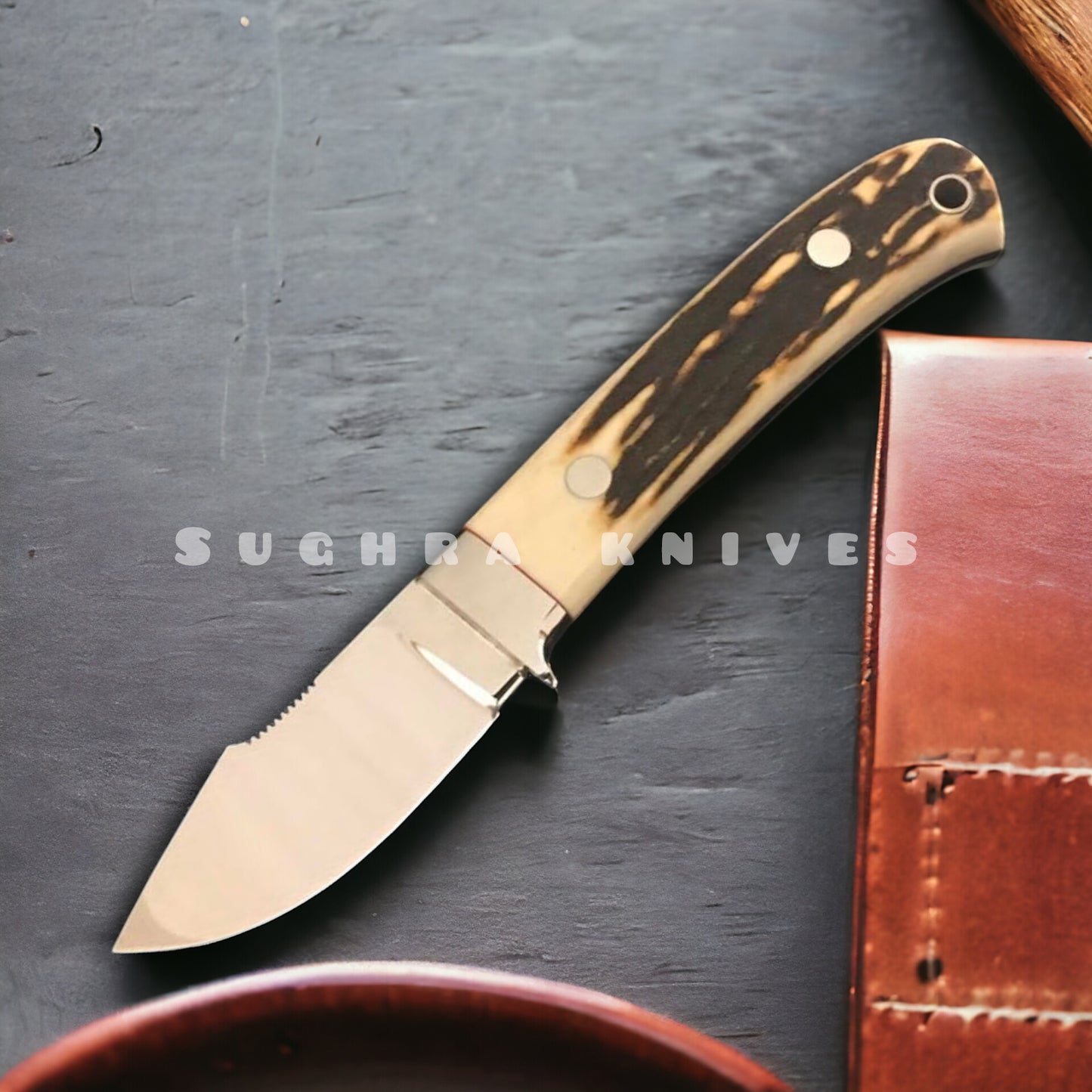 CUSTOM LOVELESS TYPE HUNTING CARBON STEEL BOWIE SKINNER KUKRI TRACKER | HUNTING KNIFE DAGGER SK-368