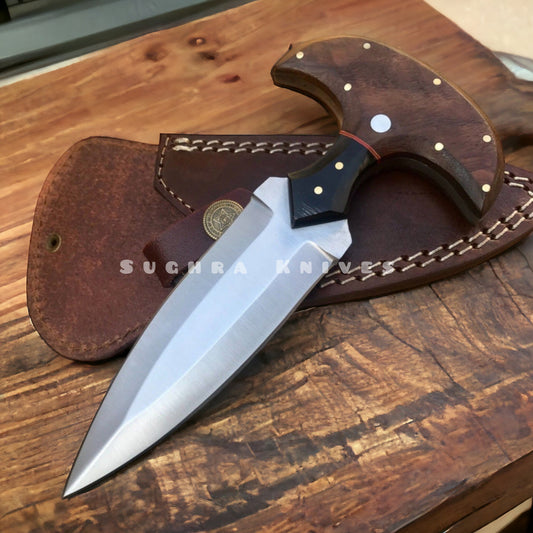 CUSTOM HANDMADE CARBON STEEL DAGGER TOOTHPICK MACHETE BOWIE | HUNTING KNIFE EDC SK-497